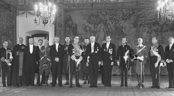  Wizyta ambasadora Włoch w Polsce Pietro Arone di Valentino w Krakowie połączona ze złożeniem listów uwierzytelniających prezydentowi RP Ignacemu Mościckiemu, 20.07.1936 r.  