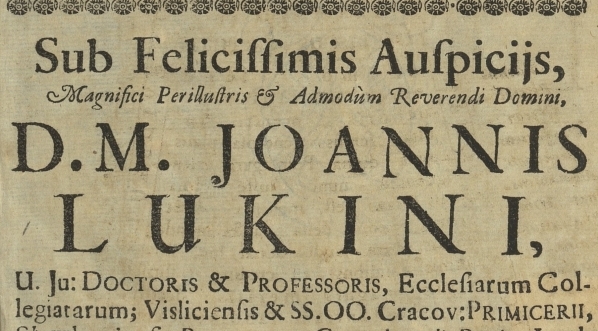  Passus poświęcony rektorowi Janowi Lukiniemu w druku z roku 1725.  