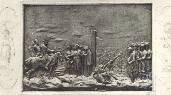  "Płaskorzeźba umieszczona w wirydarzu kościoła S-ta Croce we Florencji, wykonana według projektu Teofila Lenartowicza, przedstawiająca moment rozstrzelania pułkownika St. Bechiego  w dniu 16.12.1863 r.  we Włocławku przez Moskali."  