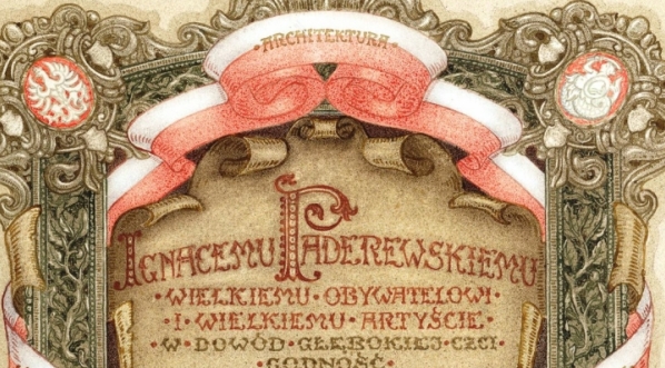  Dyplom członka honorowego dla Ignacego Jana Paderewskiego od Towarzystwa Zachęty Sztuk Pięknych w Królestwie Polskim, 5 stycznia 1919 r.  