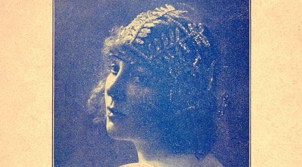  Portret Janiny Sokołowskiej na okładce partytury romansu cygańskiego Aleksandra Davydova "Odejdź precz".  
