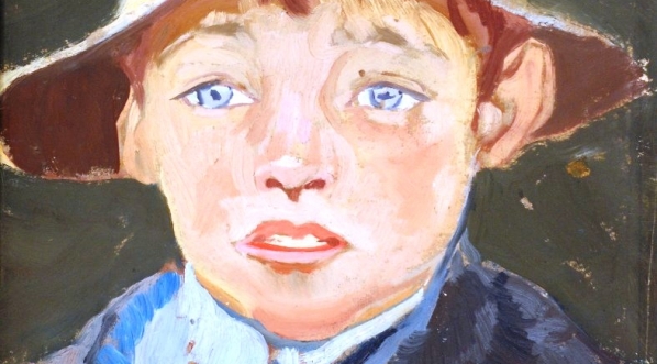  "Portret chłopca w kapeluszu" Wilhelma Wyrwińskiego.  