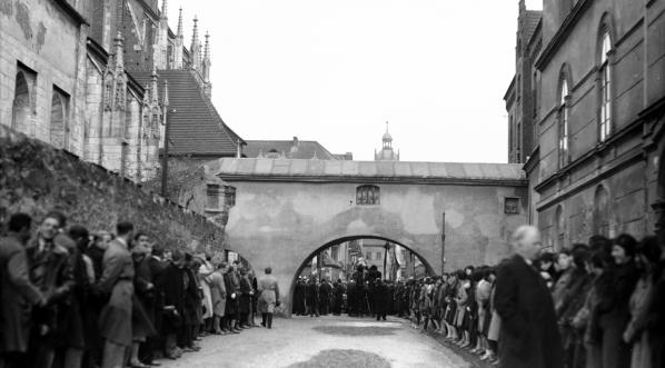  Uroczystości pogrzebowe artysty malarza Jacka Malczewskiego w Krakowie, październik 1929 roku.  