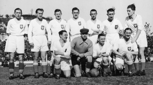  Mecz piłki nożnej Szwajcaria - Polska na stadionie Hardturm w Zurychu 13.03.1938 r.  