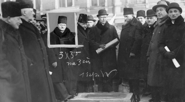  Poświęcenie kamienia węgielnego pod budowę Państwowego Banku Rolnego w Warszawie 20.01.1927 r.  