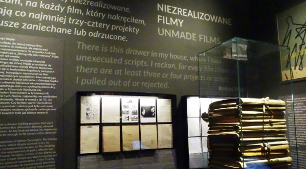 Fragment wystawy "Wajda" w Muzeum Narodowym w Krakowie.  