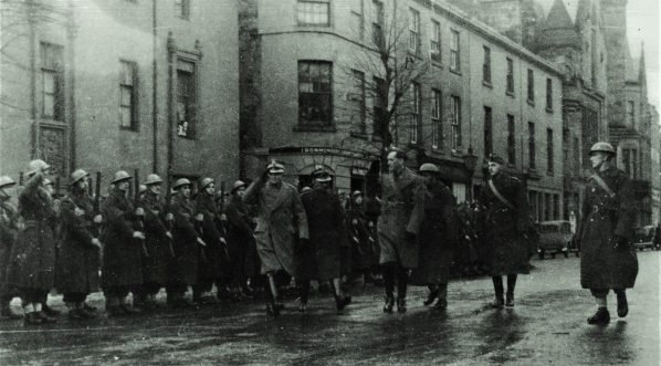  Wizyta generała Władysława Sikorskiego w 1 Brygadzie Strzelców w St Andrews 7.02.1941 r.  