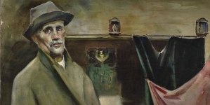 "Autoportret w pracowni w Bystrej" Juliana Fałata.