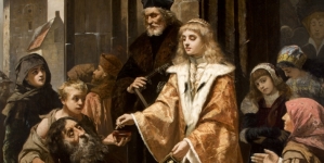 "Święty Kazimierz rozdający jałmużnę" Kazimierza Mireckiego.