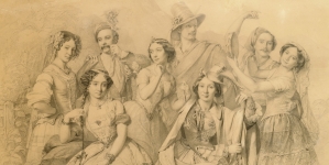 "Artyści baletu sceny warszawskiej 1853" Józefa Simmlera.