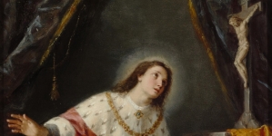 "Święty Kazimierz adorujący krucyfiks".