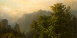"Dolina Strążyska w Tatrach" Alfreda Schouppé.