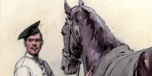 "4 Pułk Strzelców Konnych, żołnierz w kitlu 1826-1830" Bronisława Gembarzewskiego.