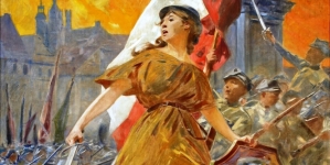 "Alegoria zwycięstwa w 1920 roku" Zdzisława Jasińskiego.