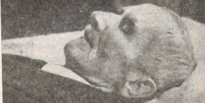 Fotografia pośmiertna Roman Dmowskiego oraz wiersz Konstantego Dobrzyńskiego "Ostatni apel".