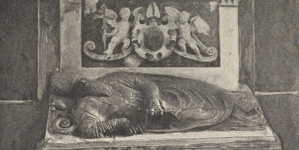 "Część pomnika Arcybiskupa Uchańskiego" (katedra w Łowiczu).