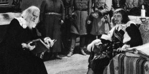 Scena z filmu Edwarda Puchalskiego "Przeor Kordecki - obrońca Częstochowy" z 1934 roku.