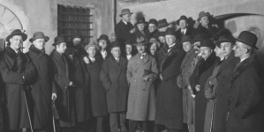 Thomas Mann podczas pobytu w Warszawie, marzec 1927 roku.