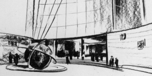 Jeden z projektów polskiego pawilonu na Wystawę Światową w Nowym Jorku w 1938 r.
