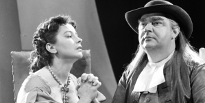 Sztuka "Złote czasy zacnego króla Karola" w Teatrze Narodowym w Warszawie w styczniu 1957 roku.