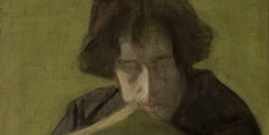 "Mężczyzna siedzący na krześle. Portret Mieczysława Jakimowicza" Leopolda Gottlieba.