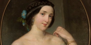 " Portret Marii Ludwiki z Kobyłeckich Blumenfeldowej" Rafała Hadziewicza.