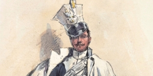 "2 Pułk Ułanów, oficer w płaszczu 1815-1822" Bronisława Gembarzewskiego.