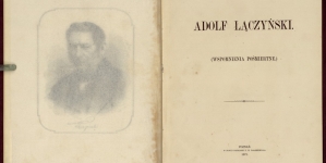 "Adolf Łączyński : (wspomnienia pośmiertne)" (strona tytułowa)