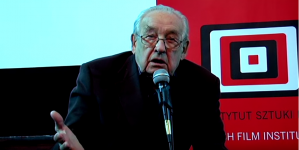 Spotkanie z Andrzejem Wajdą i Januszem  Morgensternem po filmie "Popiół i diament".