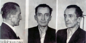 Emil August Fieldorf po aresztowaniu w 1950 roku.