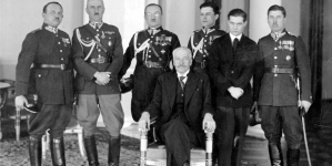Delegacja redakcji "Wiarusa" na audiencji u prezydenta RP Ignacego Mościckiego w Warszawie w kwietniu 1930 r.