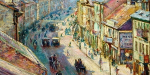 " Ulica Nowy Świat w Warszawie w dzień letni" Władysław Podkowiński.