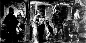 "Powrócił z poczty" Franciszka Kostrzewskiego.