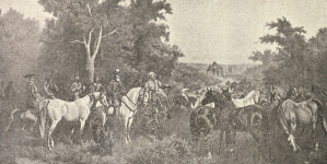 "Hetman koronny Jan Tarnowski ogląda swoją stadninę."