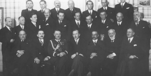 Odczyt wiceministra komunikacji Aleksandra Bobkowskiego w oddziale Ligi Drogowej we Lwowie w lutym 1935 r.