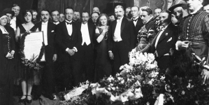 Jubileusz 25-lecia pracy scenicznej Józefa Węgrzyna zorganizowany w Teatrze Narodowym w Warszawie, 5.03.1929 r.