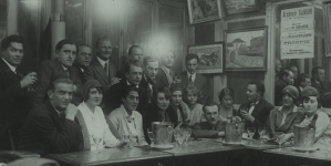 Pożegnanie artysty malarza Antoniego Teslera przed wyjazdem do Maroka, 4.11.1929 r.