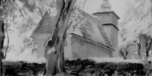 Obraz artysty malarza Antoniego Suchanka "Kościół".