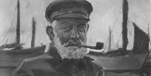 Obraz artysty malarza Antoniego Suchanka "Marynarz z Helu".