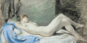 "Akt leżącej kobiety" Wojciecha Weissa.