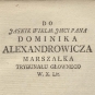 Dominik Aleksandrowicz (Alexandrowicz), przyd. Witold