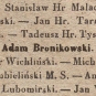 Adam Feliks Bronikowski, przyd. Oppeln, h. Osęk