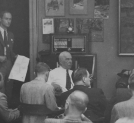 Konferencja prasowa w sprawie Panoramy Bitwy Grochowskiej w domu artysty malarza Wojciecha Kossaka w Krakowie 9.06.1938 r.