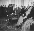 Uroczystość nadania tytułu doktora honoris causa Politechniki Warszawskiej marszałkowi Edwardowi Rydzowi-Śmigłemu w listopadzie 1938 roku.