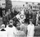 Zlot młodzieży wiejskiej w Warszawie zorganizowany przez organizację młodzieżową Obozu Zjednoczenia Narodowego  Związek Młodej Polski, 14.08.1938 r.