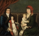 "Portret rodziny Lafontaine'ów, Leopolda (1756-1812) chirurga z żoną Teresą z Kornelich (1768-1827) i córkami Zofią (?-1831) i Wiktorią (1800-1849)".