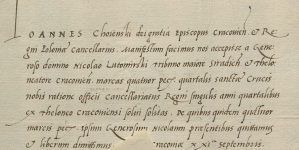 Kwit Biskupa Jana Chojeńskiego dla Mikołaja Lutomirskiego z 21 września 1537.