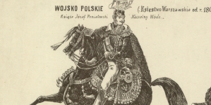 Książę Józef Poniatowski - fragment litografii A. Pruszyńskiego wedle wzoru K. Saryusza-Wolskiego.