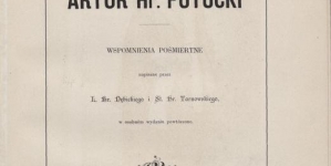 Ludwik Zygmunt  Dębicki "Artur hr. Potocki: wspomnienia pośmiertne" (strona tytułowa)