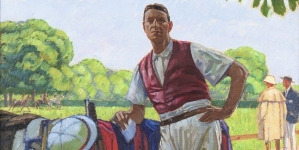 "Portret księcia Leona Radziwiłła w stroju polo w Bagatelle" Bernarda Bouteta de Monvela.